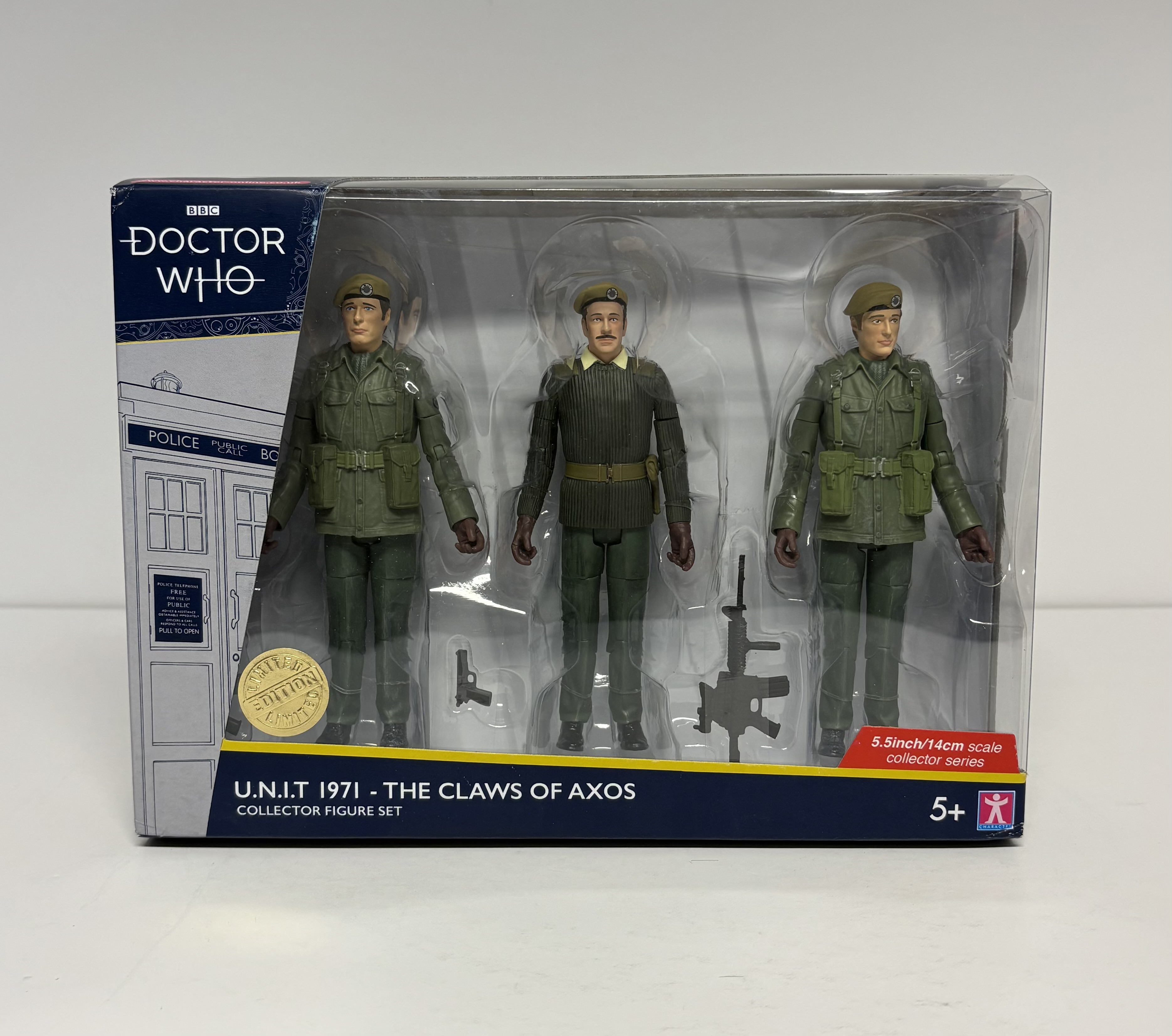 UNIT 1971 - The Claws Of Axos Collector Figure Set - w/ Brigadier, Sargeant John Benton, Captain Mike Yates
