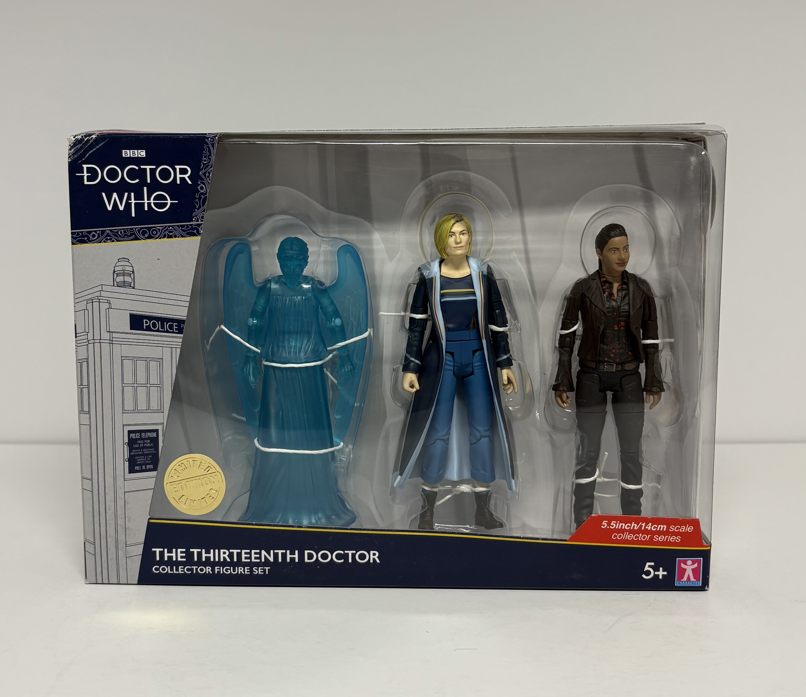 Thirteenth Doctor Collector Figure Set - w/ Thirteenth Doctor, Yaz, Transparent Weeping Angel (Screaming)