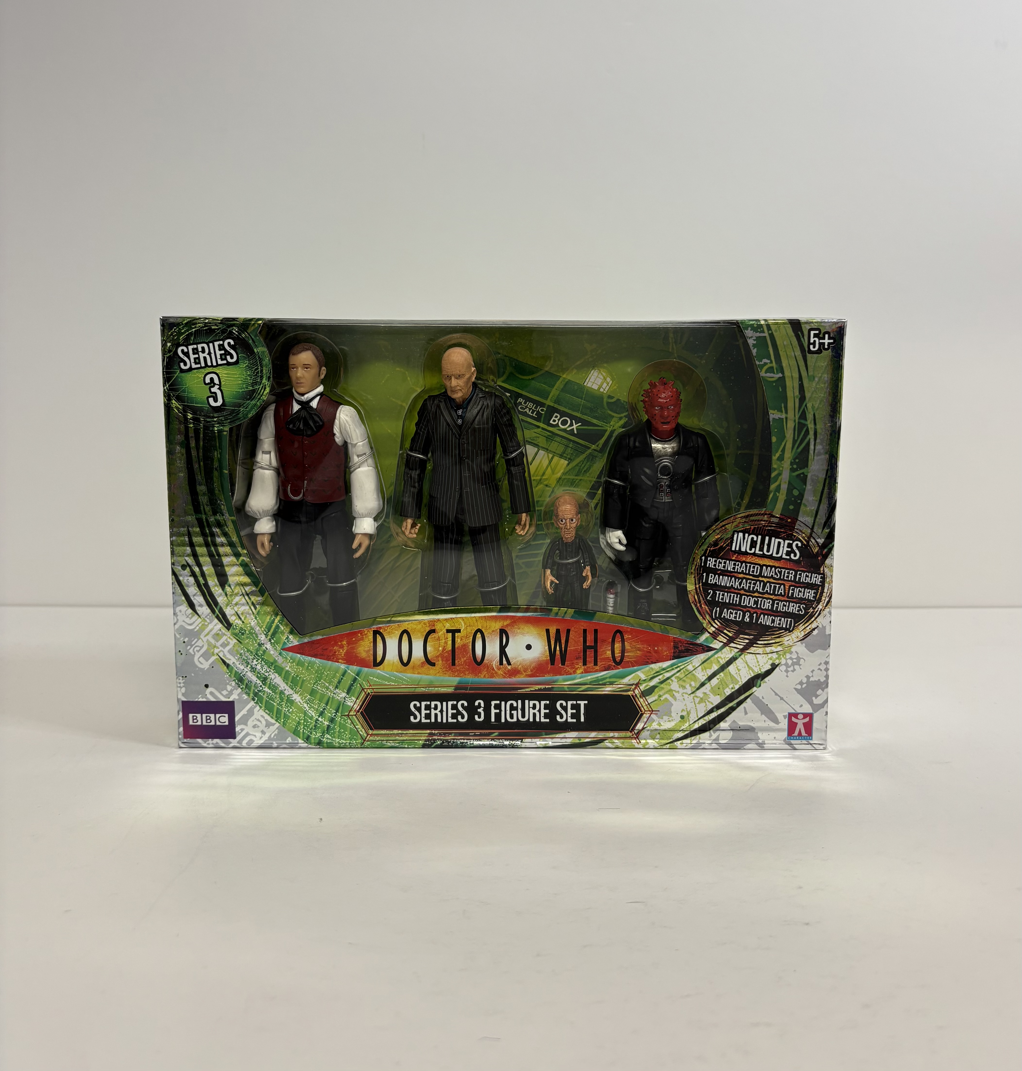 Series 3 Figure Set - w/ Aged Tenth Doctor, Ancient Tenth Doctor, Bannakaffalatta, Regenerated Master