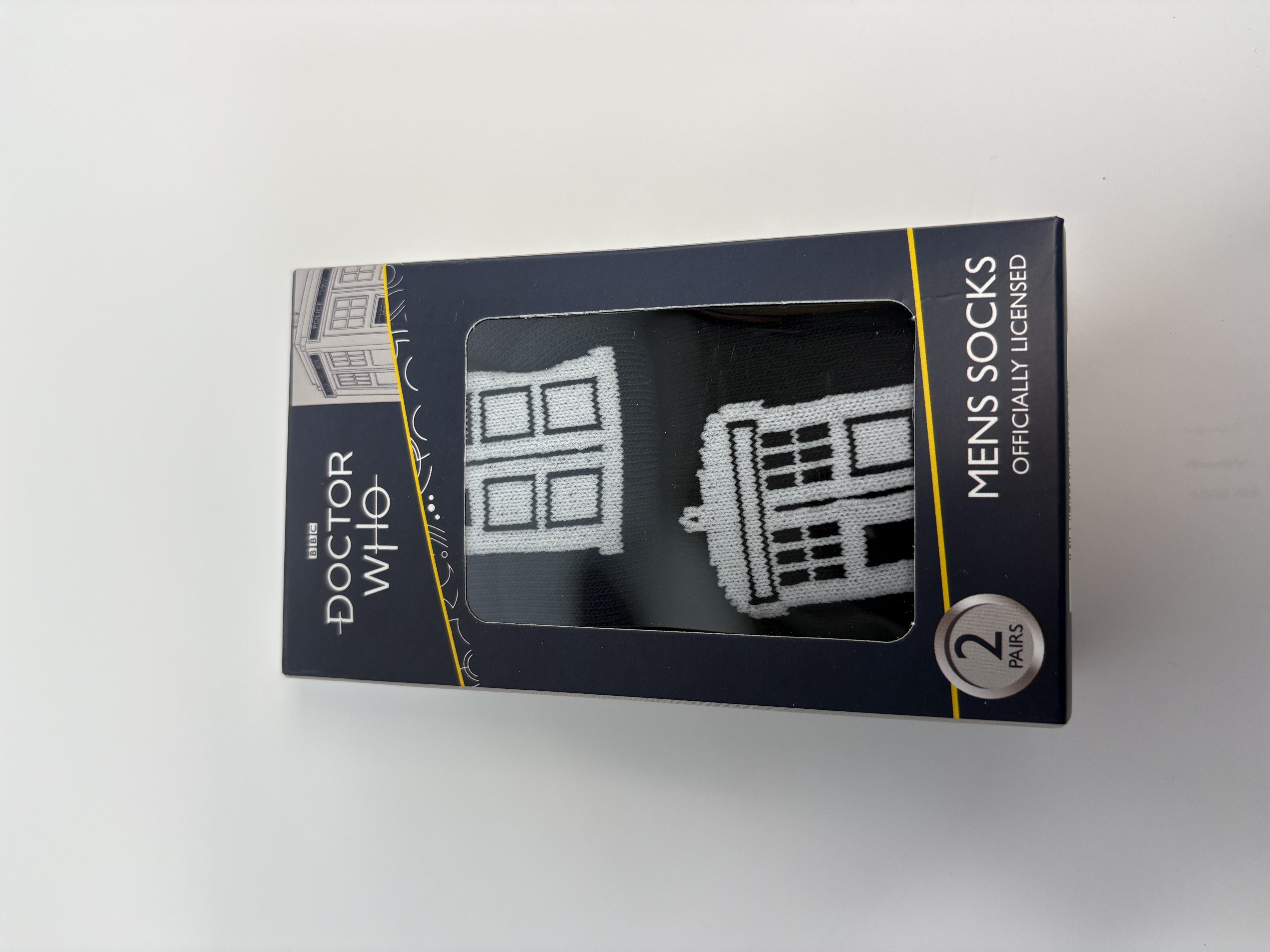Tardis 2 Pack Socks (x1 Black, x1 Navy)